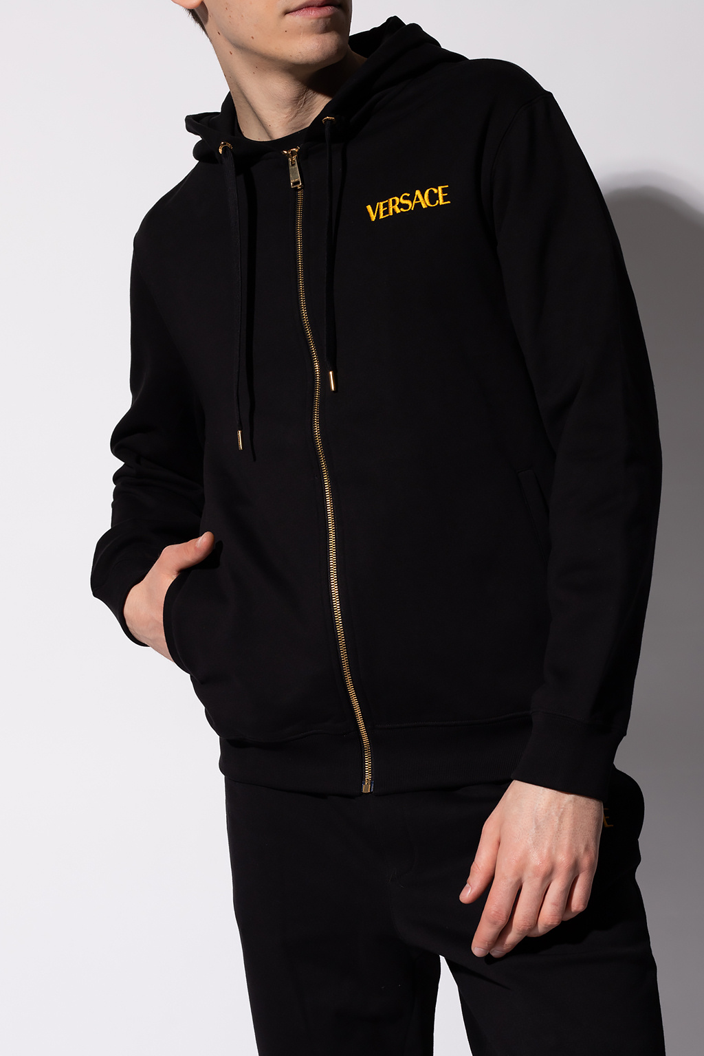 Versace Logo-embroidered hoodie